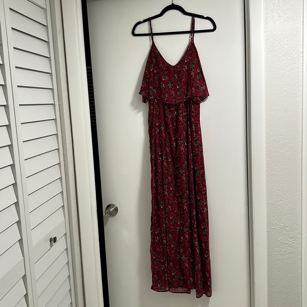 Forever 21 parsley print maxi  dress